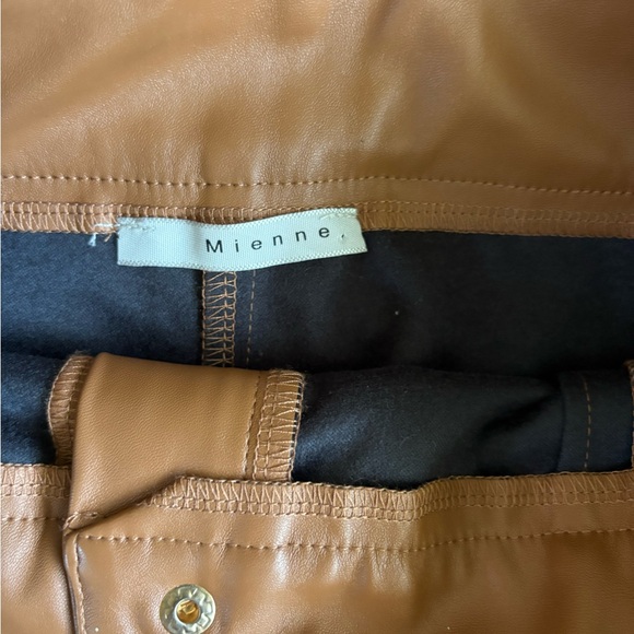 Tan Leather Women's Shorts - Picture 4 of 5